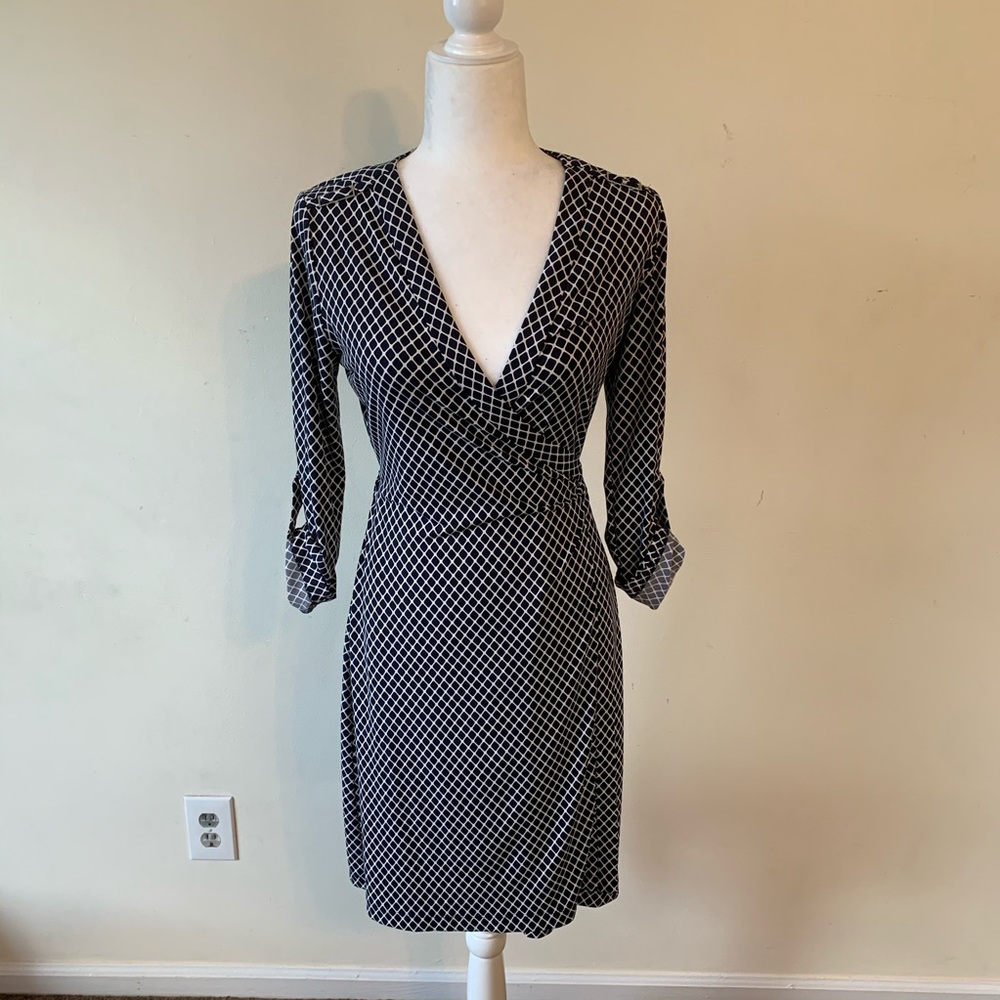Navy Calvin Klein Wrap Dress